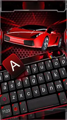 Red Sports Car Racing Keyboard android App screenshot 2