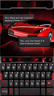 Red Sports Car Racing Keyboard android App screenshot 3